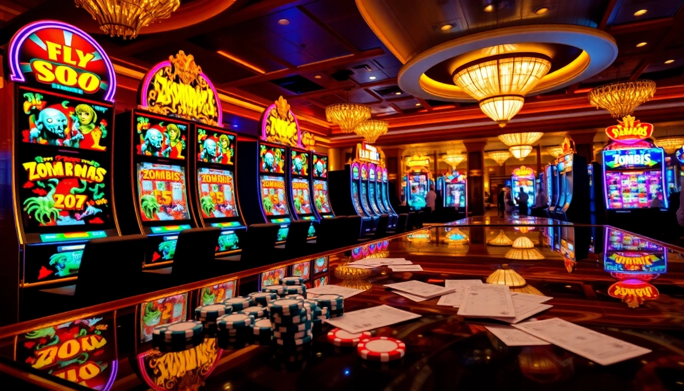 Players enjoy exciting slot games at FLY88, showcasing a vibrant casino experience.