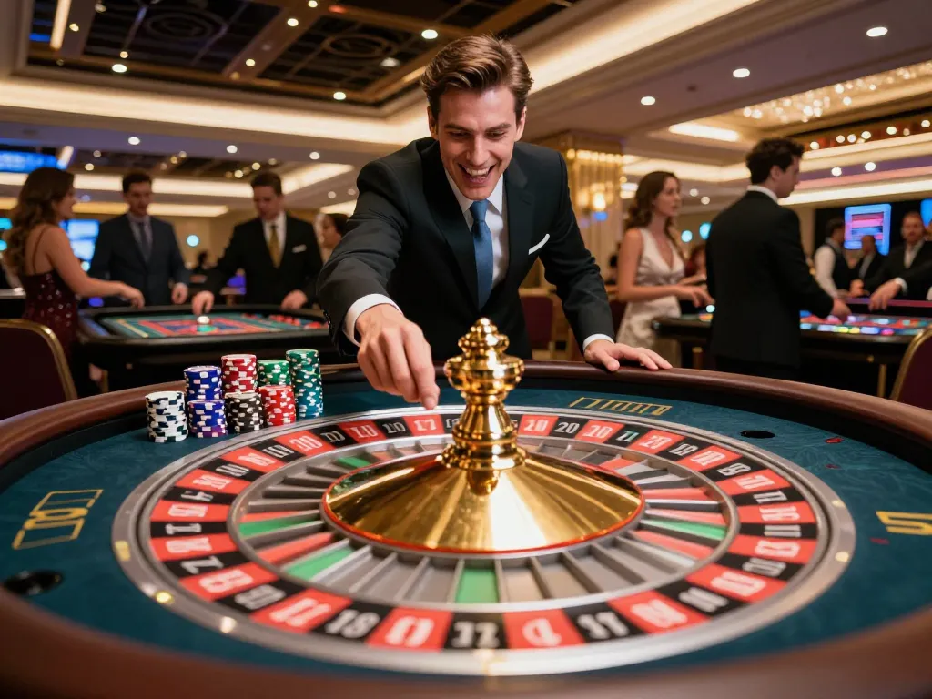 Experience the thrill of betting at https://sky88.foo/ with an exciting roulette game in a luxurious casino