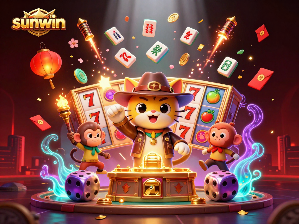 Engage with sunwin casino adventure as the explorer cat uncovers slot treasures in this dynamic 3D illustration.