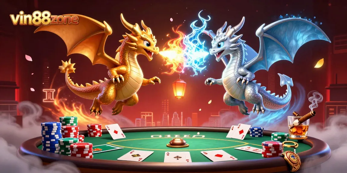 Experience thrilling action at vin88zone with twin dragons and dynamic poker elements.
