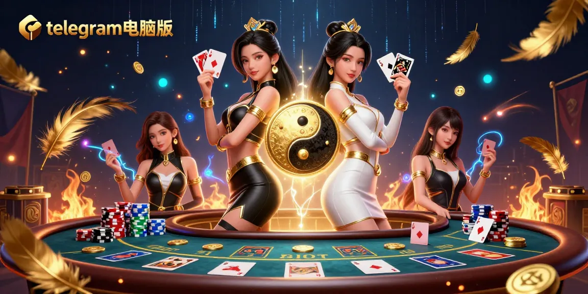 随着两位亚洲女性在扑克桌上展示投注动作,体验使用telegram电脑版进行惊险游戏的乐趣。