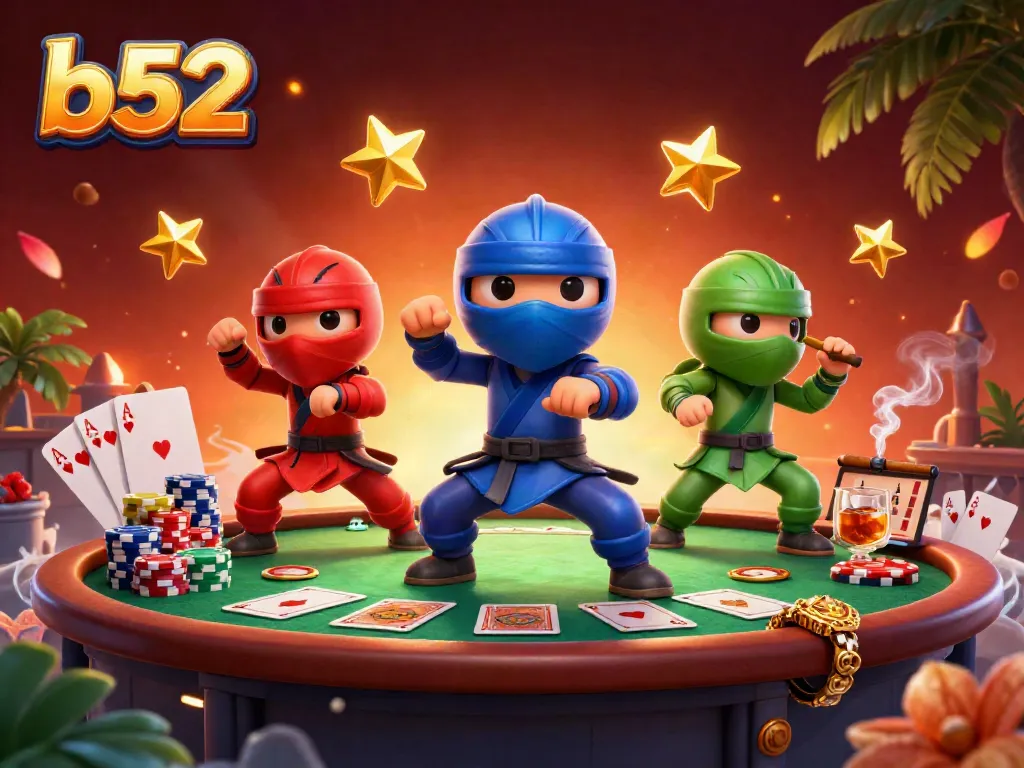 Engage in thrilling gameplay with b52 as ninja chameleons team showcases dynamic poker action.