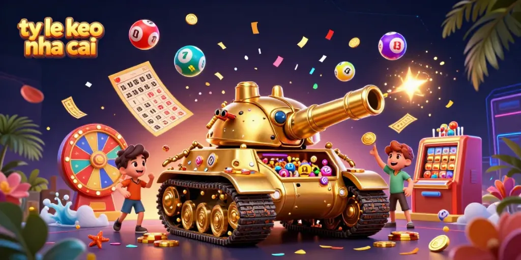 Experience thrilling dynamics with ty le keo nha cai showcasing a vibrant mini casino bursting with playful gaming elements.