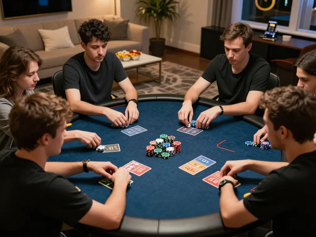Exciting G28 online poker game with engaged players and vibrant atmosphere.