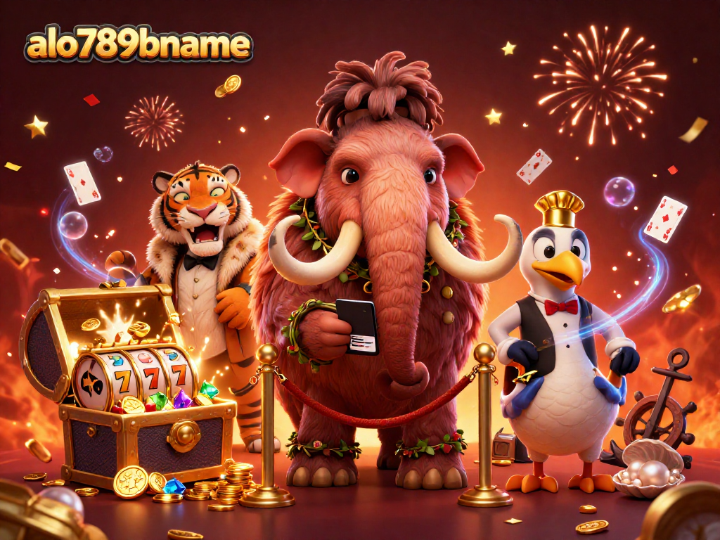Experience excitement at alo789bname with a vibrant casino scene featuring classic characters and thrilling games.