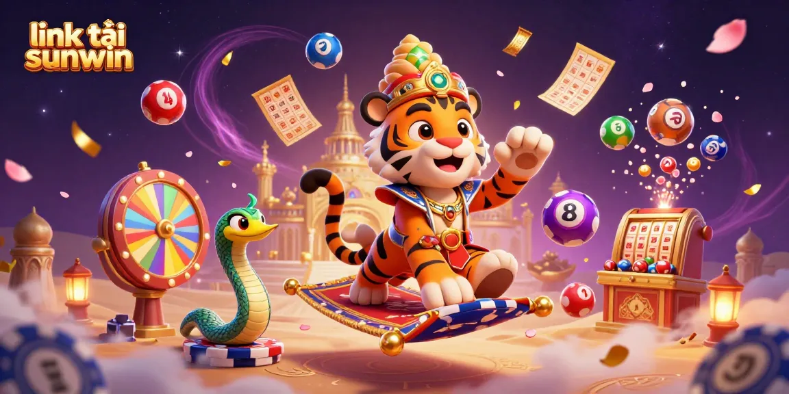 Engage in thrilling gameplay with link tải sunwin, featuring vibrant gambling elements in a magical scene.