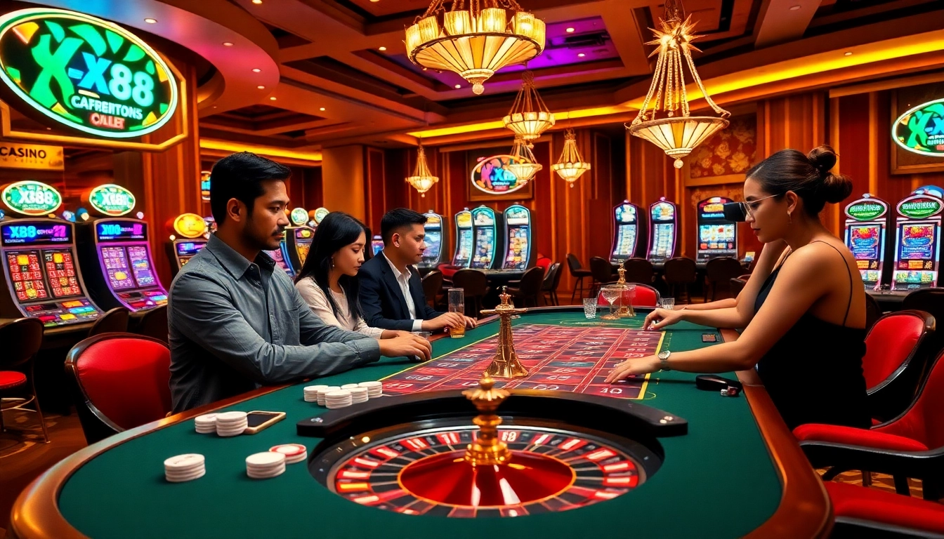 Experience thrilling gameplay at XX88 Casino with vibrant tables and exciting betting action.
