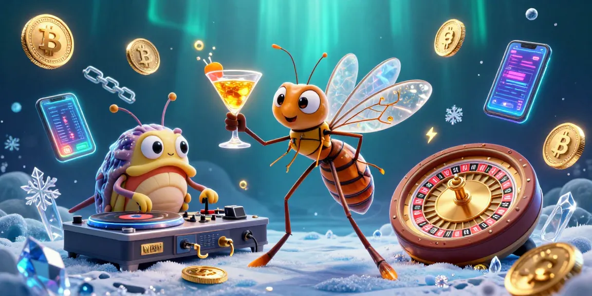 Play at o8, where the casino mascot and trilobite DJ create an electric atmosphere for gamers.