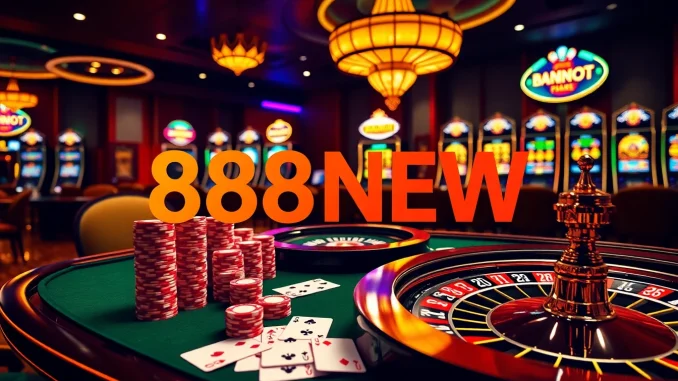 Experience the excitement of gambling at 888NEW with vibrant casino visuals and engaging gameplay.