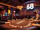 A thrilling poker game scene representing trang chủ s8 with excited players and vibrant casino elements.