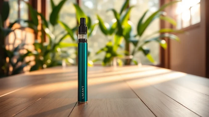 Discover where to buy dmt with a modern vape pen set against a serene, natural backdrop.