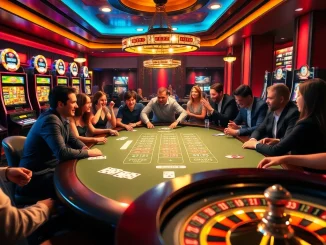 Engage in red88 betting at a luxury casino table with vibrant poker games and digital betting.