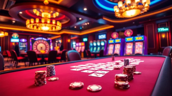 A poker player at the 789win casino table, surrounded by vibrant chips and cards, exuding excitement.
