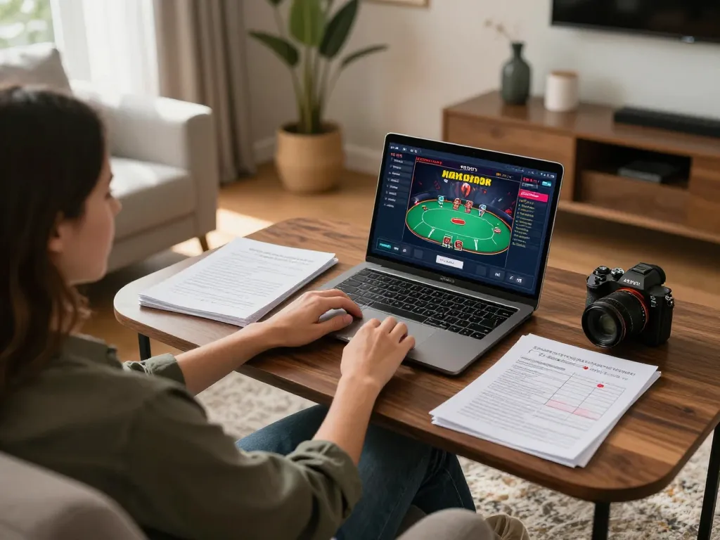 Engaging in online poker gameplay with a strategic focus, incorporating tx88 for optimal bankroll management
