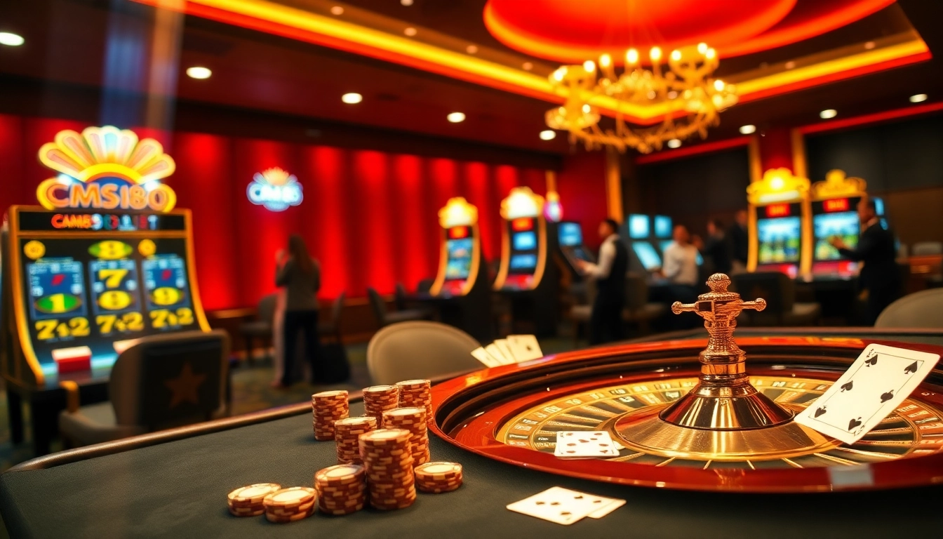 Experience the excitement of CM88 at a luxurious casino table filled with poker chips and cards.