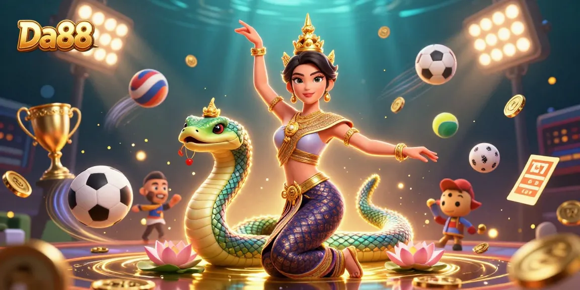 Enhance your winnings at Da88 with lively casino-themed imagery showcasing dynamic sports elements.