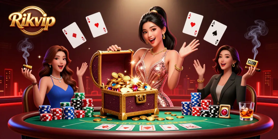 Experience thrilling gameplay at Rikvip with vibrant casino visuals and exciting treasures.